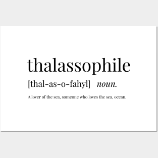 Thalassophile Definition Posters and Art